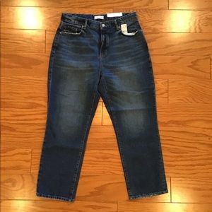 Loft High Rise Straight Curvy Cropped Jeans